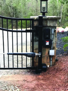 gearing on iron gate